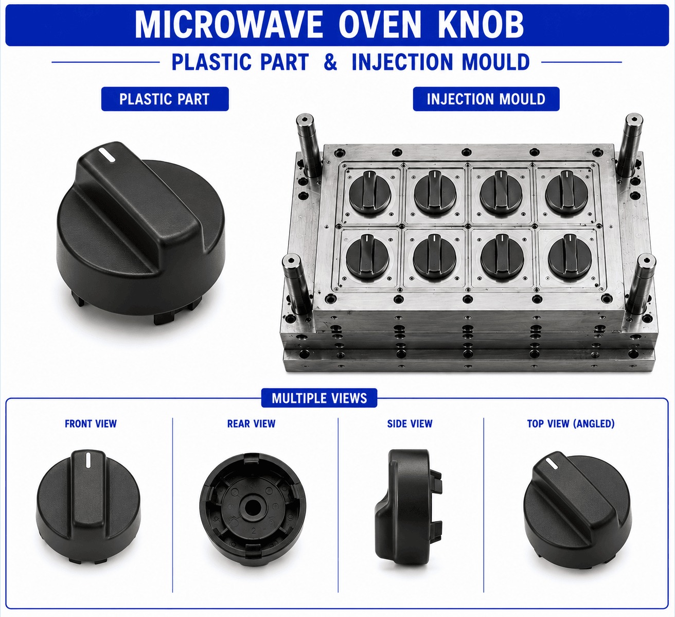 Microwave Oven Plastic Knob Mould and Moulding Services